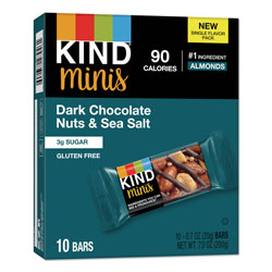 Kind Minis, Dark Chocolate Nuts/Sea Salt, 0.7 oz, 10/Pack
