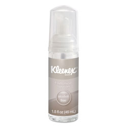 Kleenex Alcohol-Free Foam Hand Sanitizer, 1.5 oz Pump Bottle, Unscented, 24/Carton
