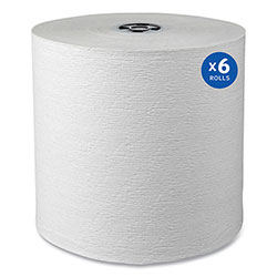Kleenex Hard Roll Paper Towels with Premium Absorbency Pockets with Colored Core, Gray Core, 1-Ply, 7.5 in x 700 ft, White, 6 Rolls/CT