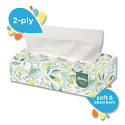 Kleenex Naturals Facial Tissue, 2-Ply, White, 125 Sheets/Box, 48 Boxes/Carton (KIM21601)
