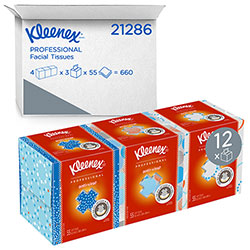Kleenex Boutique Anti-Viral Facial Tissue, 3-Ply, White, Pop-Up Box, 60 Sheets/Box, 3 Boxes/Pack, 4 Packs/Carton