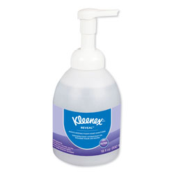 Kleenex Reveal Ultra Moisturizing Foam Hand Sanitizer, 18 oz Bottle, Clear, 4/Carton