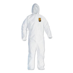 KleenGuard™ A40 Elastic-Cuff and Ankles Hooded Coveralls, White, 2X-Large, 25/Case