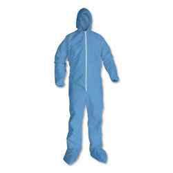 KleenGuard™ A65 Hood & Boot Flame-Resistant Coveralls, Blue, X-Large, 25/Carton