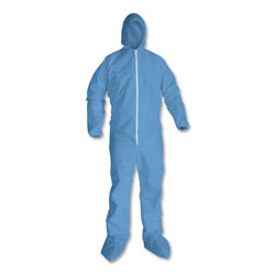 KleenGuard™ A65 Hood & Boot Flame-Resistant Coveralls, Blue, 2X-Large, 25/Carton