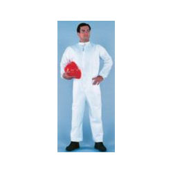 KleenGuard™ A20 Breathable Particle Protection Coveralls, Zip Front, Elastic Back, Wrists, Ankles, Large, White, 24/Carton