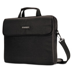 Kensington 15.6 in Simply Portable Padded Laptop Sleeve, Inside/Outside Pockets, Black