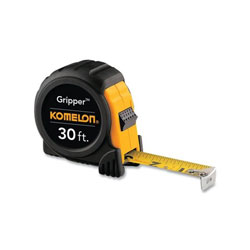 Komelon Usa Gripper™ Series Power Tape, 1 in W x 30 ft L, SAE, Acrylic Coated Yellow Blade, Yellow/Black Case