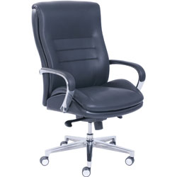 La-Z-Boy Executive Chair, ComfortCore, 28-1/2 inWx25-1/4 inDx47-1/4 inH, Black
