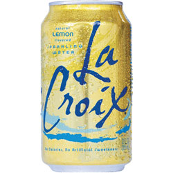 LaCroix Flavored Sparkling Water, Ready-to-Drink, Lemon Flavor, 12 fl oz (355 mL), 24/Carton/Can