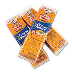 Lance Toast Chee Peanut Butter Cracker Sandwiches, 1.52 oz Pack, 40 Packs/Box