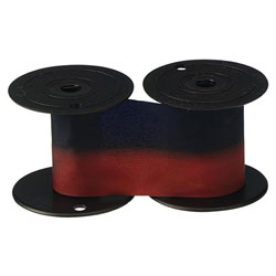 Lathem Time 7-2CN 2 Color Replacement Ribbon for 1221 & 4001 Time Recorders, Blue/Red Ink