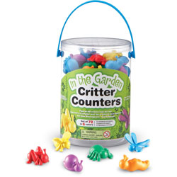 Learning Resources Garden Critter Counters, 72Pcs, Multi