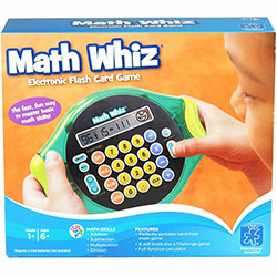Learning Resources Handheld Math Whiz Game, Skill Learning: Mathematics, Quiz, Addition, Subtraction, Multiplication, Division, 6 Year & Up