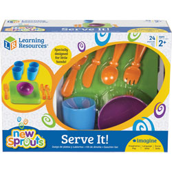 Learning Resources Serve It, Dish Set, 24/ST, Multi
