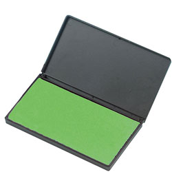 Charles Leonard Foam Ink Pad, 2 3/4" x 4 1/4", Non Toxic, Reinkable, Green