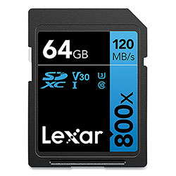 Lexar BLUE Series High-Performance SDXC Flash Memory, UHS-I U1 Class 10, 64 GB