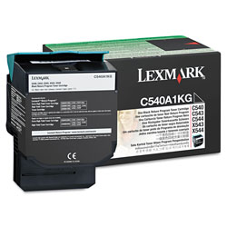 Lexmark C540A1KG Return Program Toner, 1000 Page-Yield, Black