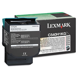 Lexmark C540H1KG Return Program High-Yield Toner, 2500 Page-Yield, Black