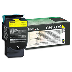Lexmark C544X1YG Return Program Extra High-Yield Toner, 4000 Page-Yield, Yellow