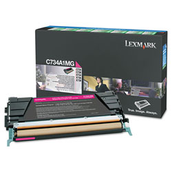Lexmark C748H1MG Return Program High-Yield Toner, 10000 Page-Yield, Magenta