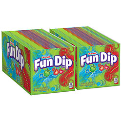 Lik-m-aid® Fun Dip Candy, Assorted Flavors, 0.43 oz Pouch, 48/Box, 2 Boxes/Carton