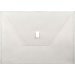 Lion Poly Envelope, Velcro Closure,13"x9 3/8", Clear
