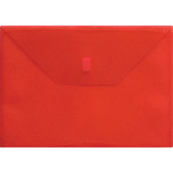 Lion Poly Envelope, Side Opening, Hook/Loop, 13 in x 9-3/8 in, Red