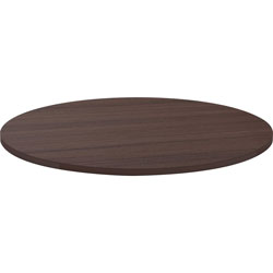 Lorell Espresso Laminate Conference Table, Espresso Round Top, 1 in Table Top Thickness x 42 in Table Top Diameter, Assembly Required