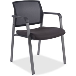 Lorell Guest Chair, 22-7/8 in x 22-5/8 in x 32-1/8 in, Mesh/Black