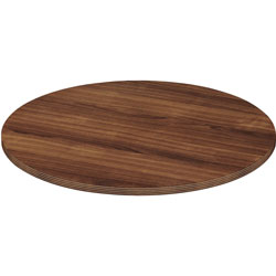 Lorell Round Table Top, 42 in, Walnut