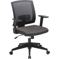 Lorell Task Chair, Mid-Back, 24-1/2 inWx25-1/4 inLx42-1/2 inH, Black