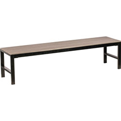 Lorell Bench, Outdoor, Polystyrene, 72 inx18-1/8 inx18-1/8 in, Charcoal/Black
