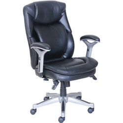 Lorell Accucel Executive Chair, 26-3/4 in x 30-1/2 in x 44-1/4 in, Black