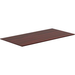 Lorell Adjustable Height Tabletop, 24 in x 48 in x 1 in, Mahogany
