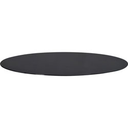 Lorell Tabletop, Glass, Round, 42 in, Black