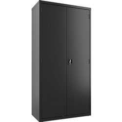 Lorell Double Door Wardrobe, Lockable, 36 inWx18 inLx72 inH, Black