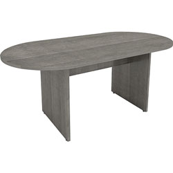 Lorell Conference Table, Oval, Top/Base, 72 inx36 inx29-1/2 in, Charcoal