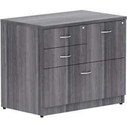 Lorell 2-Box/1-File 4-drawer Lateral File, 35.5 in x 22 in x 29.5,Weathered Charcoal Laminate