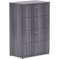 Lorell Weathered Charcoal 4-drawer Lateral File, 35.5 in x 22 in x 54.8 in, Weathered Charcoal Laminate