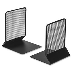 Lorell Mesh Bookend, 5 in x 5-1/5 in x 6 in, Black