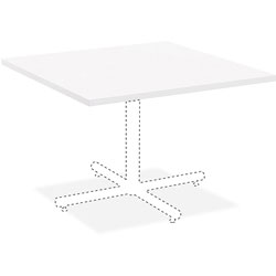 Lorell Laminate Square Tabletop, 36 in x 36 in, White