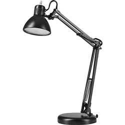 Lorell Architect-Style Desk Lamp, LED, 4.5-Watt, 6 inWx6 inLx18 inH, Black