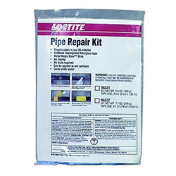 Loctite Pipe Repair Kit, 6 ft X 2 in Metallic Black Tape, Epoxy Stick , Gloves