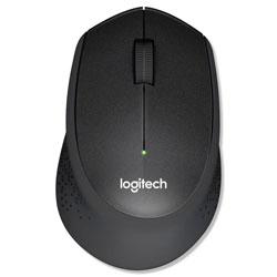 Logitech M330 Silent Plus Mouse, 2.4 GHz Frequency/33 ft Wireless Range, Right Hand Use, Black