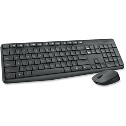 Logitech Wireless Keyboard And Mouse MK235, Gray
