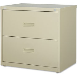 Lorell 2 Drawer Metal Lateral File Cabinet, 30 inx18-5/8 inx28-1/8 in, Beige
