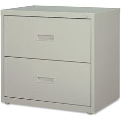 Lorell 2 Drawer Metal Lateral File Cabinet, 30 inx18-5/8 inx28-1/8 in, Gray