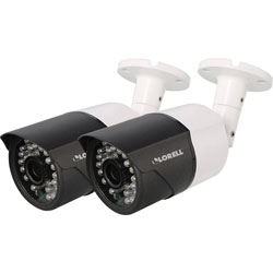 Lorell 5 Megapixel Surveillance Camera, 2 Pack, Bullet