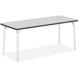 Lorell Activity Tabletop, 30 in x 72 in, Gray/Navy